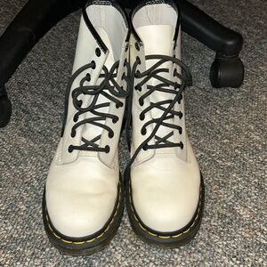 Almost Perfect White Doc Martins Size 7